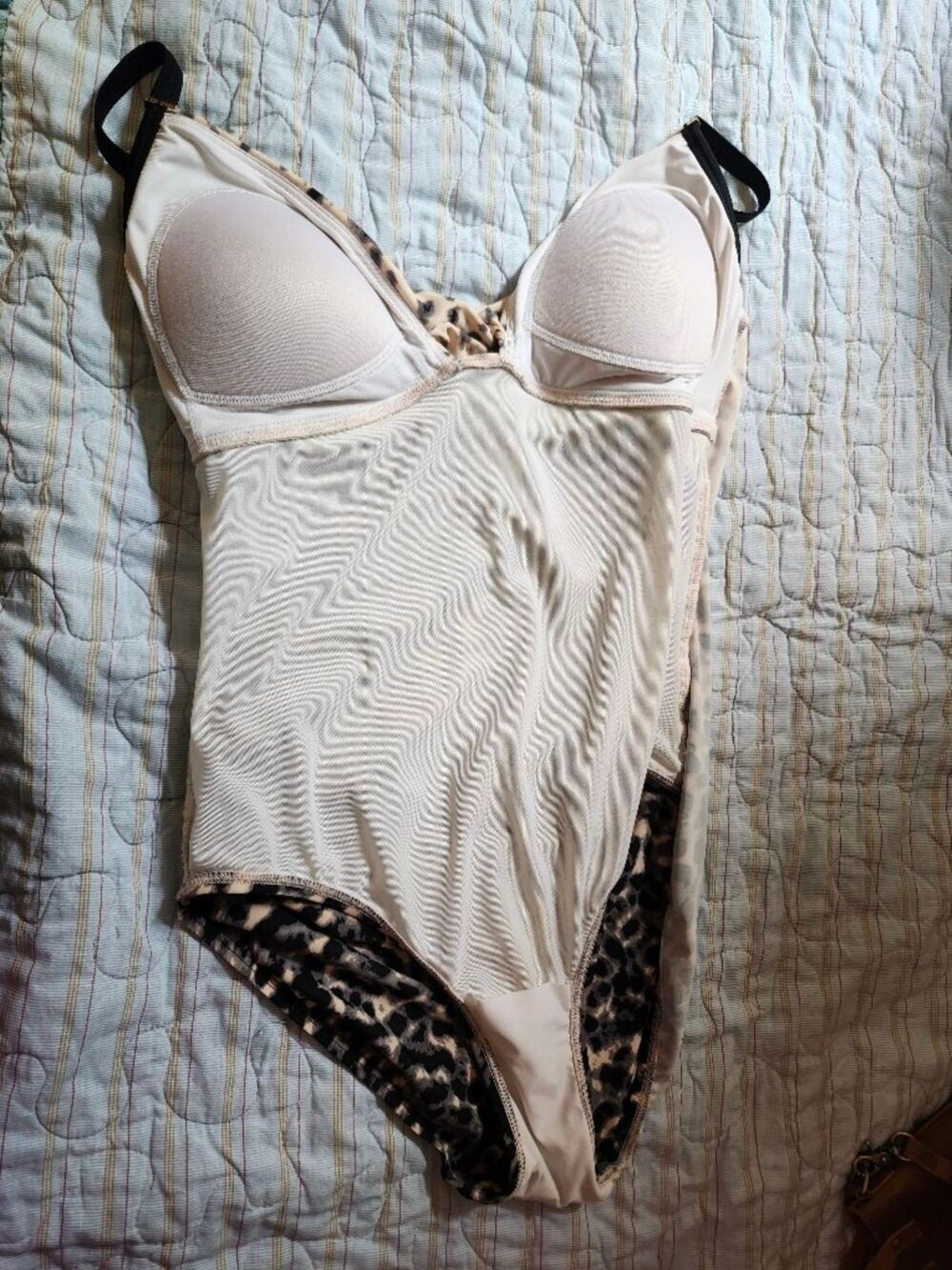 Calvin Klein Neutral Leopard-Print One-Piece Swimsuit - Picture 5 of 7